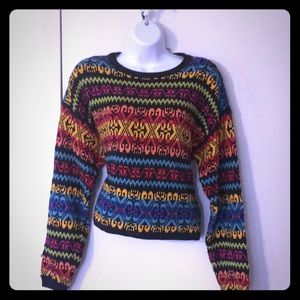 Liz Sport cropped size L sweater. Multi colored